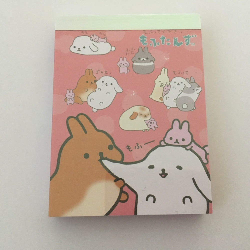 San-X Mofutans Bunny Mini Memo Pad 2015 NEW